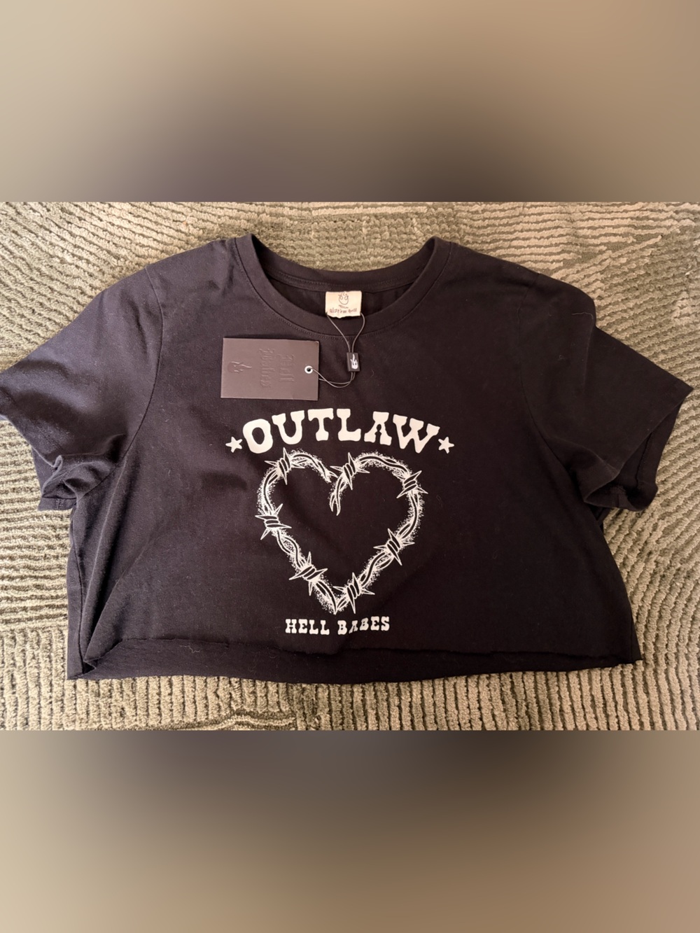 Outlaw Heart Crop Top - Black